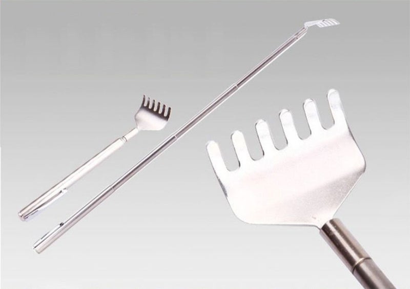 DayCountÂ® Pack of 2 Extendable Back Massagers, Stainless Steel Scratcher Foldable Portable Purse Size Claw - Image 3
